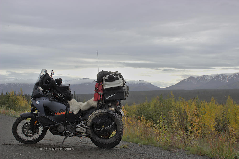 APRS antenna and mountains in the background
